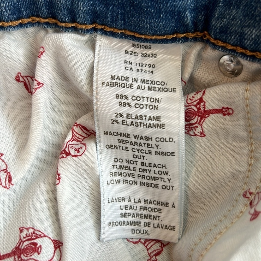 True Religion Ricky Straight Zip Fly Jeans Size 32 - Picture 9 of 10